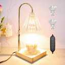 Candle Warmer Lamp with Electric Timer Dimmer Adjustable Height, Room Decor Scented Wax Melt House Warming Idea Useful, Gifts for Women Who Have Everything Mom Men (Transparent Glass)