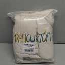 Cream Linen Blend Blackout Curtains 84 Inch Long 2 Panel Back Tab Thermal Insulated Light Blocking Curtain for Living Room Black Out Drape for Bedroom Neutral Rustic Farmhouse 52x84 Length Ivory White (Natural)