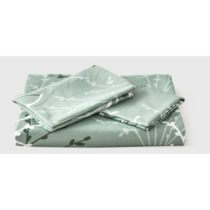 Tokokimo King Size Duvet Cover Sets 3 Piece Grey Bedding Set with Fitted Sheet - Soft Microfiber King Size Bedding   Floral Green