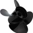 Boat Prop 4 Blade 13.8x10p 13.8x11p 13.8x13p 12.5x19p 13.4x15p 13x17p, Interchangeable Hub, 15 Spline Tooth, Compatible with Mercury 70 75 80 90 100 115 125 140hp Outboard Engines, Bigfoot, RH