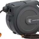Giraffe Tools Hose Reel 1/2 78 ft, Heavy Duty Retractable Garden Hose Reel with Any Length Lock, Slow Return System, Wall Mounted and 180 Deg Swivel Bracket (Dark Grey)