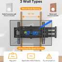 FORGING MOUNT Long Arm TV Wall Mount with Power Strip for 42–80 inch TVs