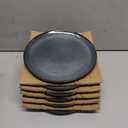 Famiware Moonlight Dinner Plates Set of 6, 10.5 Inch Plates Set, Serving Dish Sets for Kitchen, Stoneware Dinnerware, Plate for Housewarming, Wedding, Microwave and Dishwasher Safe, Dark Blue