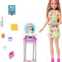 Barbie Skipper Doll & Playset with Accessories, Babysitting Set Themed to Mealtime, Color-Change Toy Play