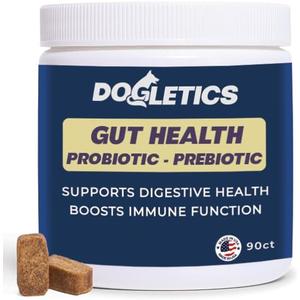 Gut Health Probiotic & Prebiotic - 90ct Support Stomach Microbiome, Prevent Digestive Problems, Reduce Anal Gland Issues, Improve Immune Function and Overall Energy