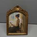 8x10 Inch Vintage Picture Frame, Elegant Antique Photo Frames with Glass Front, Sunlit Vintage Picture Frame, Photo Display, Tabletop Wall Hanging, Gift Ideas, Bronze Gold