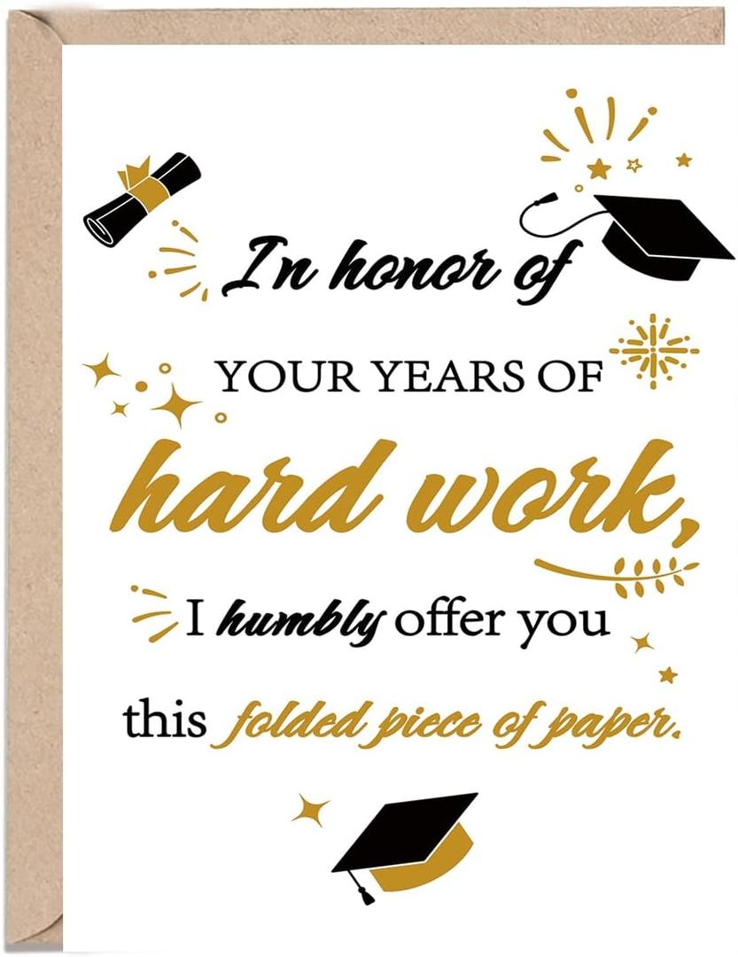 7 x OJsensai Funny Graduation Card for Him Her, Congrats Graduate Gifts | Gag Graduation Card for Son DaughterPerfect for High School, College, University Graduation Parties Gifts, 8 x 5.3 inches / 20.5 x 13.5 cm,( Mix postcards)