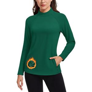 Women's Thermal Fleece Tops Long, Size: L