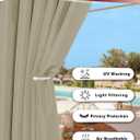 HolidayIdeas Grommet Outdoor Curtains for Patio Waterproof 8 Pcs All Weather Balcony Outside Curtains for Apartments, Gazebo, Pergolas, Porch, 54x84 Inch, Taupe