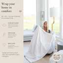 Faux Fur Throw Blanket Soft Ivory L 50x60, Large 50" x 60"