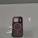 Magnetic 3 in 1 for iPhone 17 Pro Case, [Omni-Directional Protection] with 1x Screen Protector + 1x Camera Cover, [Seamless Work with Magsafe] Shockproof Slim Thin Case for iPhone 17 Pro Hot Pink