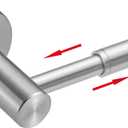 BESy Adjustable 15 to 26 Inch Single Bath Towel Bar for Bathroom SUS304 Stainless Steel Towel Holder, Wall Mount with Screws Hand Towel Bar Rod Hotel Style, Brushed Nickel