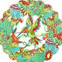 Hummingbird Wind Spinner, 3D Hummingbird Wind Spinner Patio Décor,12inch Bird Hanging Wind Spinner Decorations,Green Craft Spinners for Yard and Garden,Big Ornaments Wind Spinner Art
