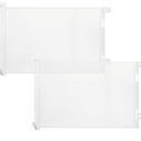 (2 Pack) Retractable Baby Gate for Doorways and Stairs, Mesh Safety Gate for Pet, Indoor & Outdoor Use, One-Hand Operation, Easy Installation, 33.6" Tall, Expands to 55" Wide（White,33.6"x55")