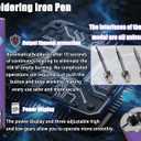 510 Thread Battery Professional Cordless Soldering Iron with LED Display Precise Temp Control USB-CRechargeable 650mAh Electric Purple Soldering Pen, Precision work/Appliance Repair, 3Speed Adjustment