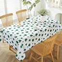 MATIRUG St Patricks Day Tablecloth for Rectangle Tables 52x70 Inch,Washable Shamrock Table Cloth,Green and White Spring Waterproof Tablecloths for Party Celebration Kitchen Dinner Outdoor