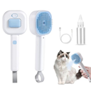 Pack of 2 Cat Steam Brush，3 In 1 combs for indoor cats，pet steam brush for shedding,Dog shedding for Long and Short Hair Dogs and Cats Pet Grooming Brush Remove Tangled Loose Hair (Blue)