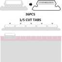 50pcs MagDurnus Hanging File Folders, Pastel Color Design,Letter Size with 1/5 Adjustable Cut Tabs, Assorted 12 Styles,Decorative,Drawer,Desk and Cabinet Use