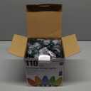 Dazzle Bright C9 Christmas String Lights, 110 LED 66 FT Waterproof Connectable Green Wire Fairy Lights, Christmas Lights for Indoor Outdoor Home Yard Xmas Tree House Decorations (Multi-Colored)