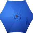 Blissun 7.5 ft Patio Umbrella, Yard Umbrella, Outdoor Market Umbrella with Push Button Tilt Crank, Royal Blue