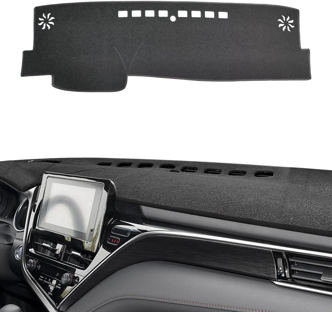 POSAID for Toyota Camry Dash Cover 2024 2023 2022 2021 2020 2019 2018 Dashboard Cover Mat Custom Fit Toyota Camry 2018-2024, Black Trim