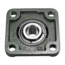 uxcell 2pcs UCF205-14 Pillow Block Bearings 7/8 inch Bore Self Alignment, Solid Cast Iron Base Square Flange Mounted Chrome Steel Bearings