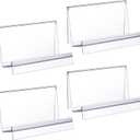 Qunclay 4 Pcs Purse Display Stand Clear Acrylic Wallet Display Stand Purse Holder Handbag Organizer for Bag Phone Cards Store