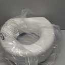 HealthSmart Enhanced Comfort 5" Raised (Round) Toilet Seat Risers for Seniors 5 Slip Resistant Pads FSA/HSA Eligible Padded Toilet Seat Elevation 15.7 x 15.2 x 6.1