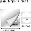 16Pack Square Mirrors for Centerpieces, 8 x 8 Inch Mirror Tray Candle Plate Wall Mounted Mirrors, Acrylic Mirror Tiles for Table Wedding Centerpieces Christmas Party Decor, Home Crafts