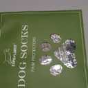 EXPAWLORER Anti Slip Dog Socks to Prevent Licking Paws, Dog Shoes for Hot Pavement, Dog Booties for Small Medium Large Senior Dogs, Traction Control Boots & Paw Protectors for Hardwood Floors (Light Grey)