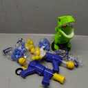 Movable Dinosaur Shooting for Toys Kids 4-6, Electronic Kids Target Games with 2 Air Pump Guns, LCD Score Record, Sound, 48 Foam Balls, Birthday Gifts for 3 4 5 6 7 8 9 Year Old Boys Girls