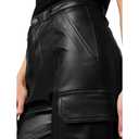 High Rise Wide Leg Cargo Jean Black