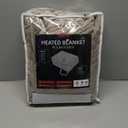 Electric Heated Blanket 72"x84" Full Size Flannel Heated Blanket, Cozy & Warm for All Night, 4 Heat Settings & 10 Hours Auto Off, Machine Washable, Linen (01-light Brown)