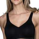 Vanity Fair Women's Beyond Comfort Wireless Bra, Convertible Straps & Flexible Fit,  (Medium, Breathable Cups - Black)