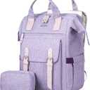 LOVEVOOK Laptop Backpack, Travel Bag with 17.3 inch Laptop Compartment, Water Resistant Teacher Nurse Doctor Work Bag, Anti-theft Daypack, Purple