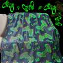 obinsm Gamer Toys Gifts for Teen Boys Kids, Glow in The Dark Gaming Blanket, Game Room Decor for 8-12 Year Old Boys, Birthday for Son Boyfriend (Size 40" x 50"(100 x 130 cm), Fluorescent Game 02)
