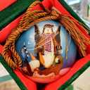 Penguin & Dog - Hand Painted Inside Glass Ornament with Gift Box by LiBien CollectibleHoliday Celebrations 2025 Decor for Thanksgiving, Christmas,New Year