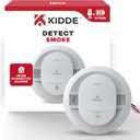 Kidde Smoke Detector, Hardwired with 10-Year Battery Backup, Interconnectable, LED Status Lights, 85 dB Alarm, 5-inches, 20SA10, 1 Pack