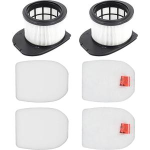 6 Pack Filter Replacement for Shark IZ862H Stratos Cordless Vacuum, Compatible with Shark IZ862H Upright Vacuum Include 2 Foam Filter + 2 Felt Filters Kit, White