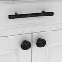 20 Pack Cabinet Knobs Black Round Mushroom Hardware Cabinet Knob for Dresser Drawer Diameter 1-1/2 Inch