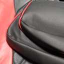 Custom Fit Seat Covers for Honda Accord 2023-2026, Fits 23-24 EX, 25-26 SE, 23-26 Sport Hybrid/EX-L Hybrid/Sport-L Hybrid/Touring Hybrid, PU Leather, Waterproof, Airbag Safe (Black+Red Line)