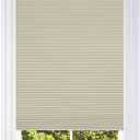 BlindsAvenue Cellular Honeycomb Cordless Shade, 9/16" Single Cell, Blackout, Fawn, Size: 48.5" W x 48" H