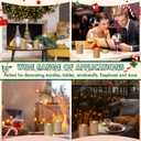 Retisee 2 Pcs Valentine's Day Glitter Flameless Candles, 3.5'' x 5'' Realistic Artificial Metallic Flame LED Candles Battery Operated Candle with Remote for Wedding, Birthday(Ivory)