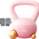 RUNWE Soft Kettlebell - Weight Options for 25, 20, 15, 10 and 5 LB Strength Training Kettlebells Weight Iron Sand Filled Shock-Proof Hand Weights for Women Men or Children