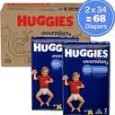 Huggies Size 7 Overnites Baby Diapers: Overnight Diapers, Size 7 (41+ lbs), 68 Ct (2 Packs of 34)