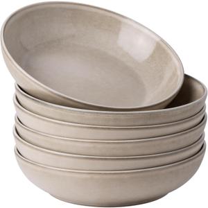 AmorArc 8.5'' Large Pasta Bowls, 36oz Ceramic Salad Serving Bowls Set of 6 for Kitchen, Wide Stoneware Bowls for Pasta,Salad,Fruit,Bread, Microwave Safe, Cappuccino AmorArc 8.5'' Large Pasta Bowls, 36oz Ceramic Salad Serving Bowls Set of 6 for Kitchen, Wide Stoneware Bowls for Pasta,Salad,Fruit,Bread, Microwave Safe, Cappuccino