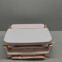 3-in-1 Portable Baby High Chair for Babies and Toddlers, Convertible Easy Clean Infant Foldable Highchair with Adjustable Legs & Dishwasher Safe Tray, Pink