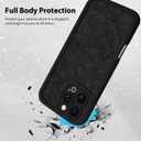 MZELQ for iPhone 16 Pro Max Case, Silicone Floral Flower Cute Pattern, Camera Protection Soft Slim Shockproof for Girls Women -Black