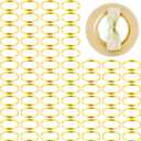 100Pcs Gold Napkin Rings Bulk, Elegant Gold Napkin Rings, Servilleteros para Mesas for Weddings, Parties, Dinners