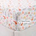 Viviland Mushroom King Sheet Set - 4 Piece Vintage Butterfly Flower Patterned Bed Sheets - Soft, Breathable Microfiber Floral Sheets with Deep Pocket, Non-Slip Fitted Sheets & Pillowcases